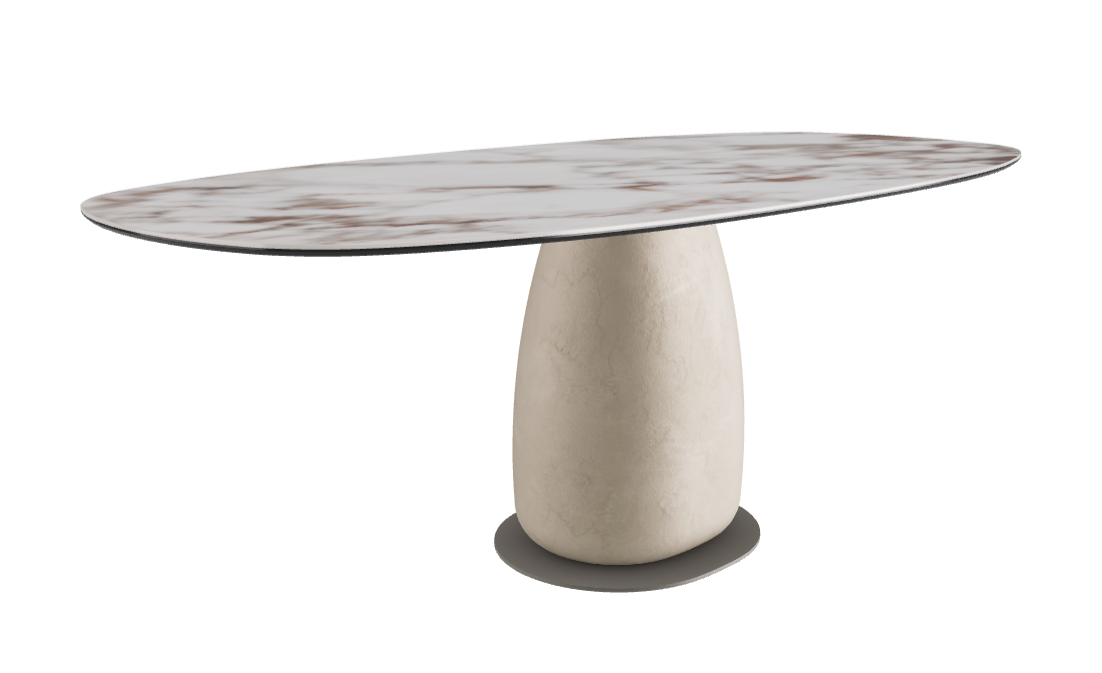 200x100x74h Biscuit Shaped_Breccia_Oslo_Titanium Embossed