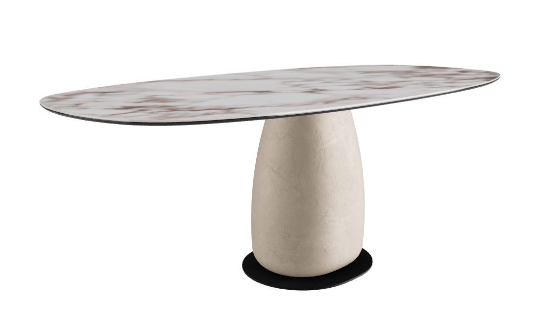 200x100x74h Biscuit Shaped_Breccia_Oslo_Black Embossed