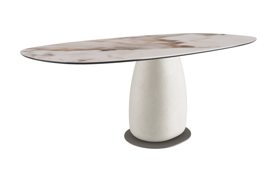 200x100x74h Biscuit Shaped_Corcovado_Cairo_Titanium Embossed