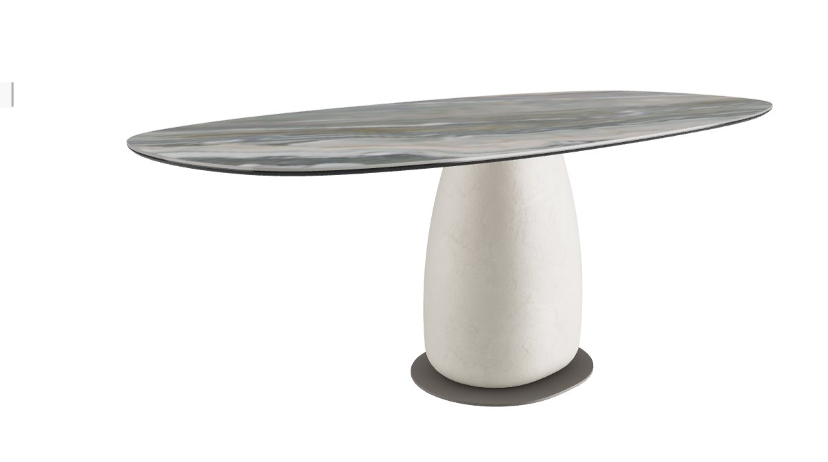 200x100x74h Biscuit Shaped_Kaindy_Cairo_Titanium Embossed