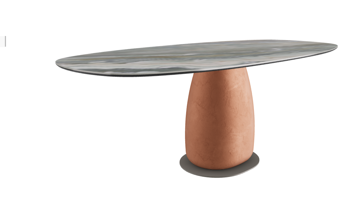 200x100x74h Biscuit Shaped_Kaindy_Marrakech_Titanium Embossed