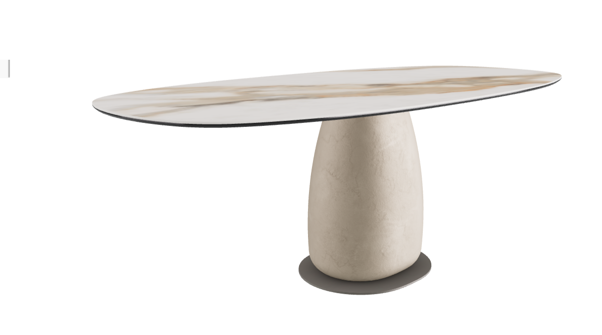 200x100x74h Biscuit Shaped_Matt Borghini Calacatta_Oslo_Titanium Embossed
