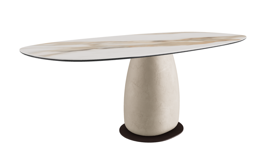 200x100x74h Biscuit Shaped_Matt Borghini Calacatta_Oslo_Bronze Embossed