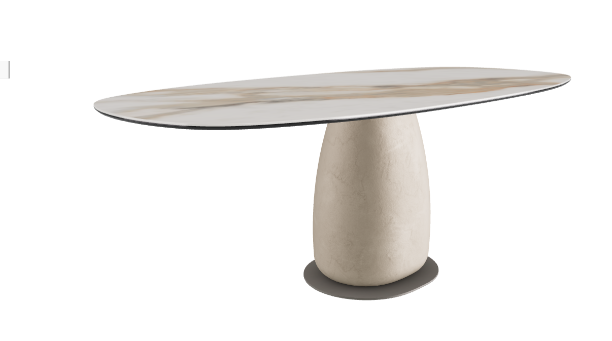 200x100x74h Biscuit Shaped_Glossy Borghini Calacatta_Oslo_Titanium Embossed