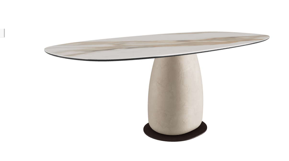 200x100x74h Biscuit Shaped_Glossy Borghini Calacatta_Oslo_Bronze Embossed