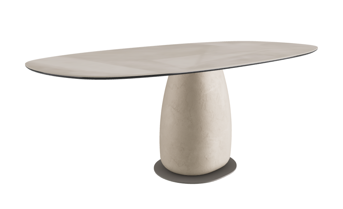200x100x74h Biscuit Shaped_Luxor_Oslo_Titanium Embossed