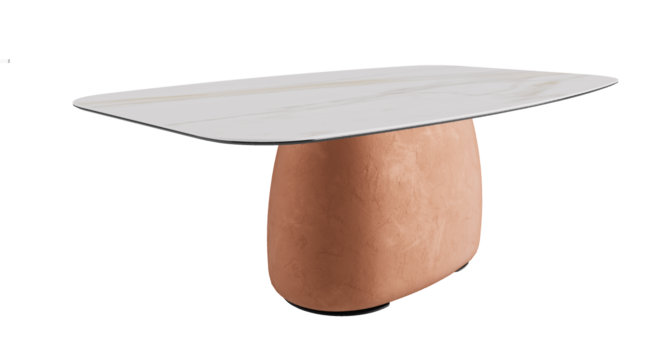 200x120x73.5h Barrel Shaped_Matt Golden Calacatta_Marrakech_Black Embossed