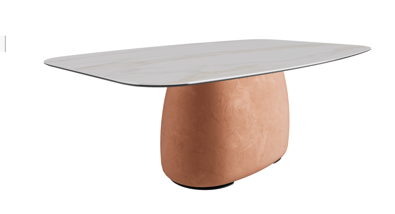 200x120x73.5h Barrel Shaped_Glossy Golden Calacatta_Marrakech_Black Embossed