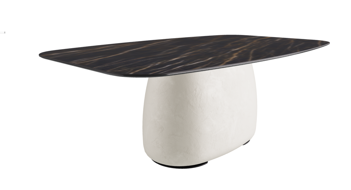 200x120x73.5h Barrel Shaped_Matt Portoro_Oslo_Black Embossed