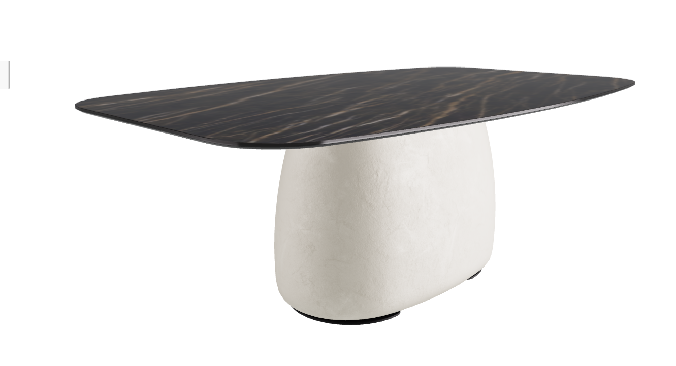 200x120x73.5h Barrel Shaped_Glossy Portoro_Oslo_Black Embossed