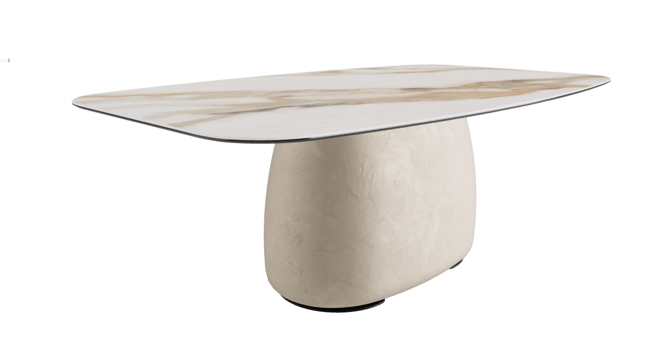 200x120x73.5h Barrel Shaped_Matt Borghini Calacatta_Cairo_Black Embossed