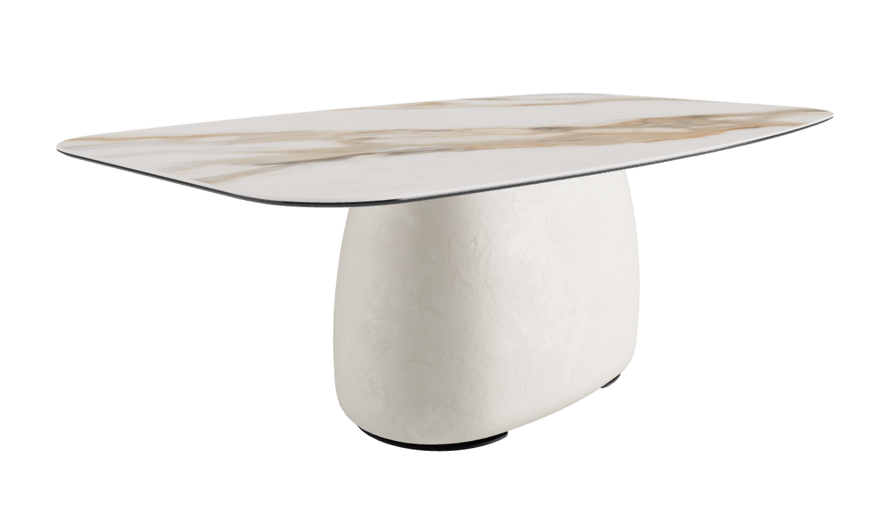 200x120x73.5h Barrel Shaped_Matt Borghini Calacatta_Oslo_Black Embossed