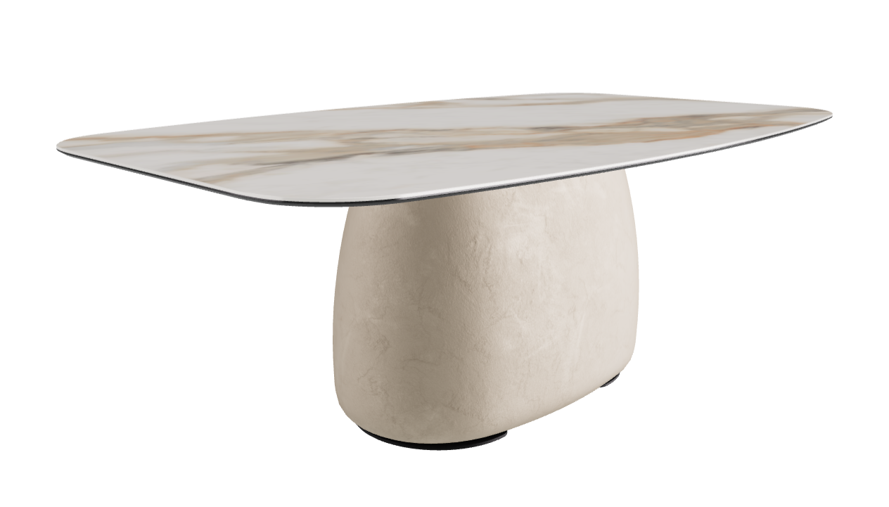 200x120x73.5h Barrel Shaped_Glossy Borghini Calacatta_Cairo_Black Embossed