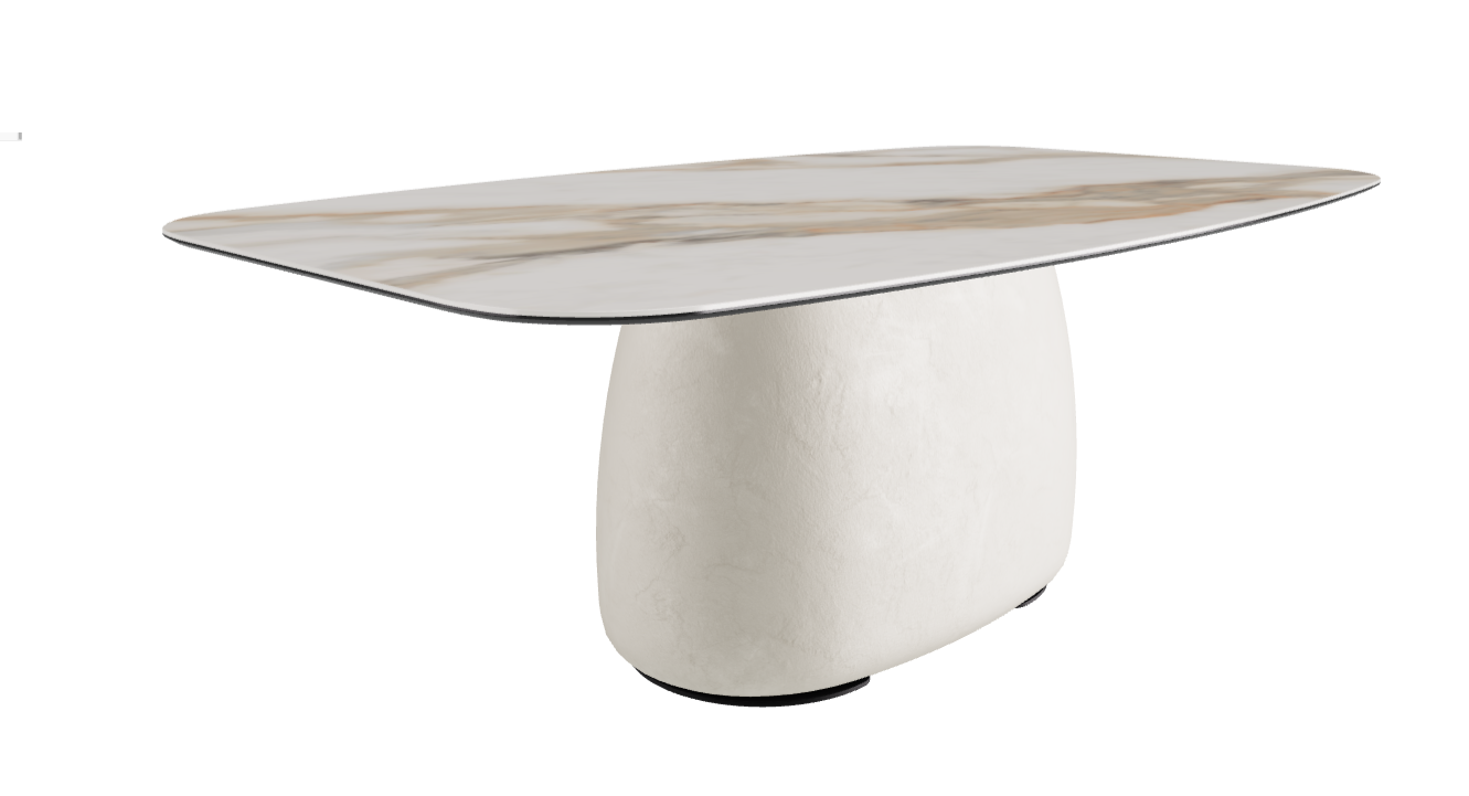 200x120x73.5h Barrel Shaped_Glossy Borghini Calacatta_Oslo_Black Embossed