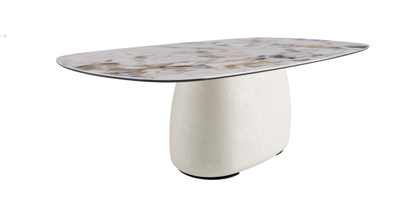 220x120x73.5h Biscuit Shaped_Makalu_Oslo_Black Embossed