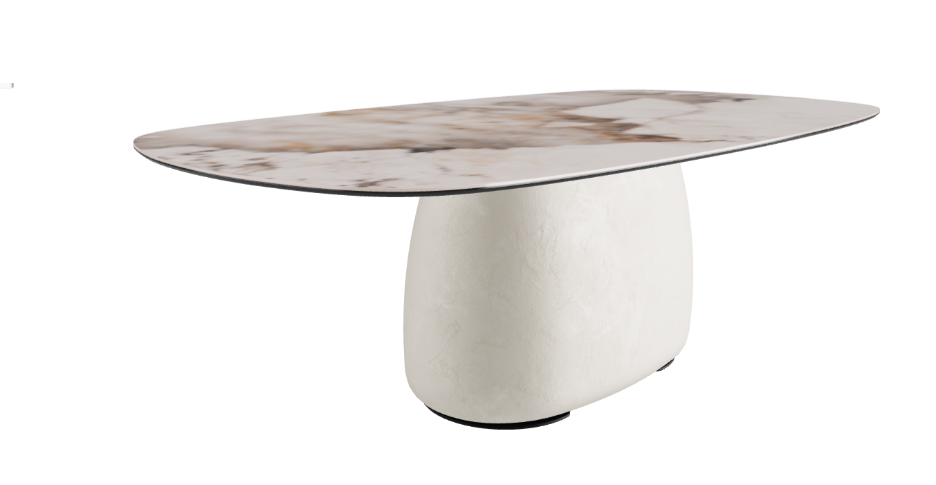 220x120x73.5h Biscuit Shaped_Corcovado_Oslo_Black Embossed