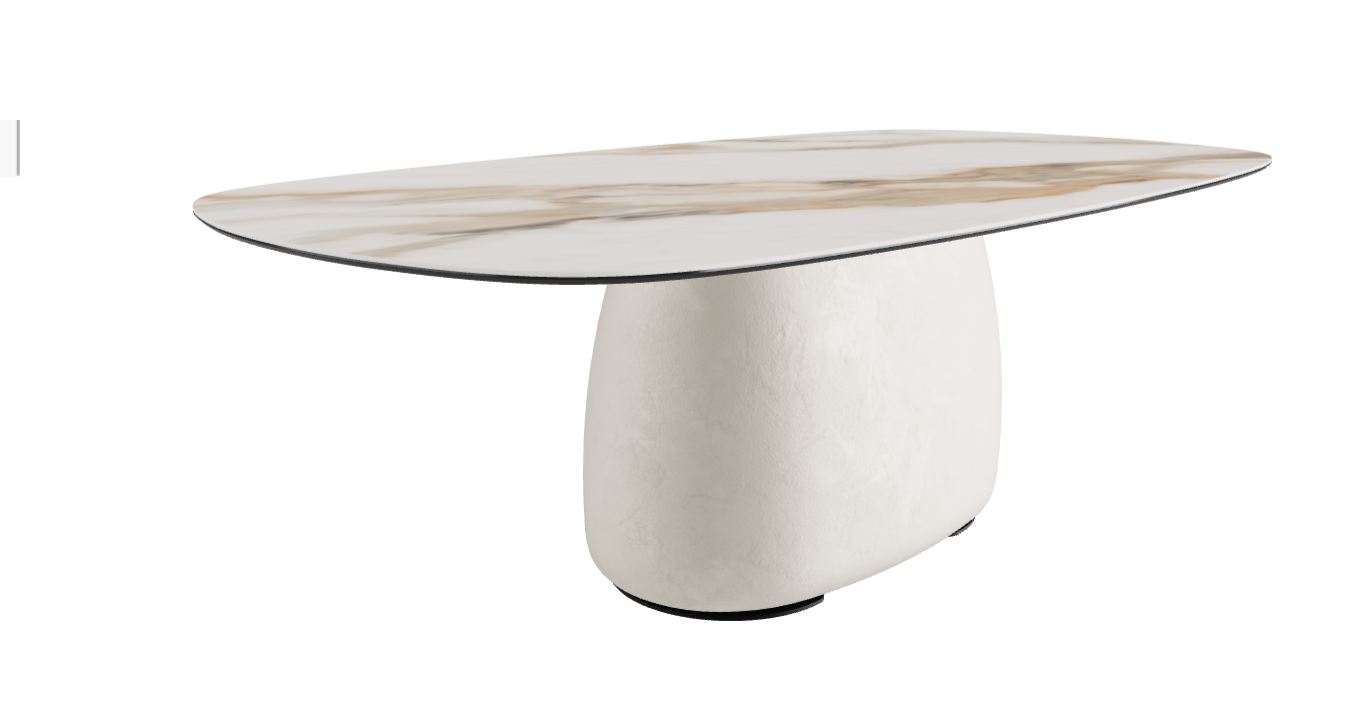 220x120x73.5h Biscuit Shaped_Matt Borghini Calacatta_Oslo_Black Embossed