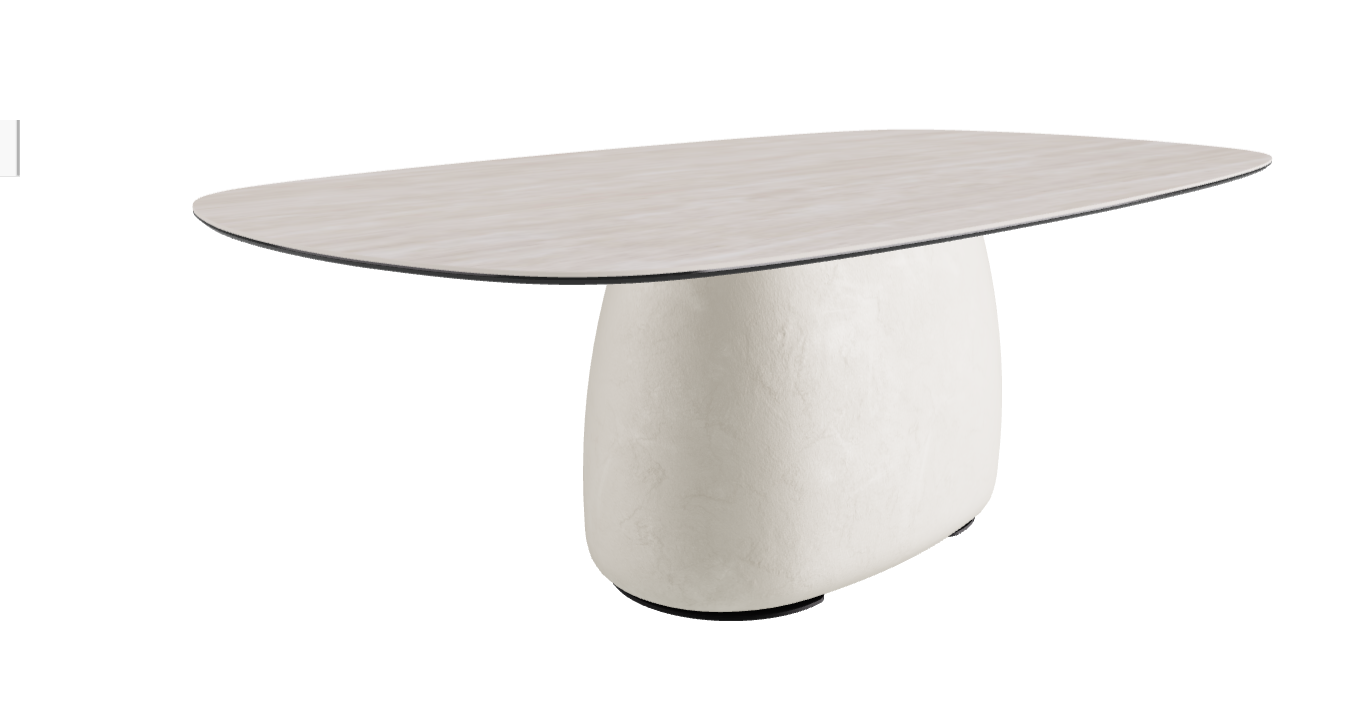 220x120x73.5h Biscuit Shaped_Colosseo_Oslo_Black Embossed