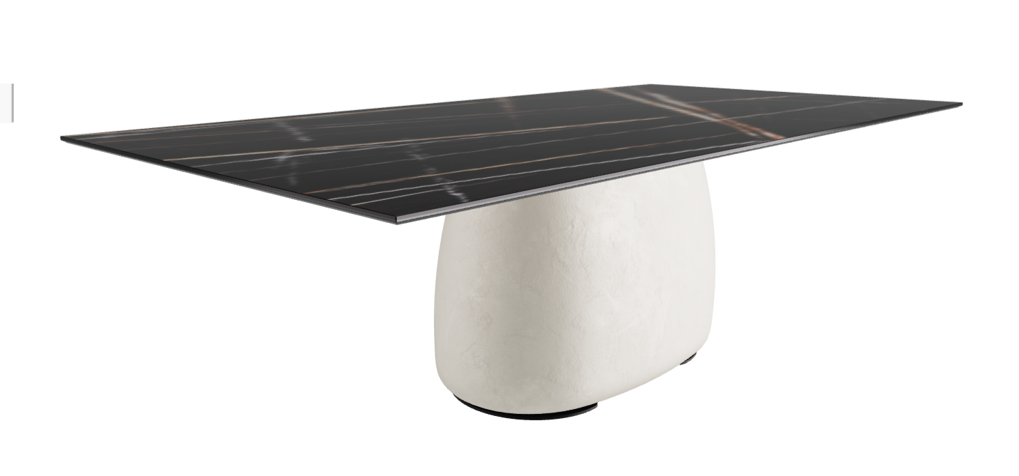240x120x73.5h Rectangle Shaped_Glossy Sahara Noir_Oslo_Black Embossed
