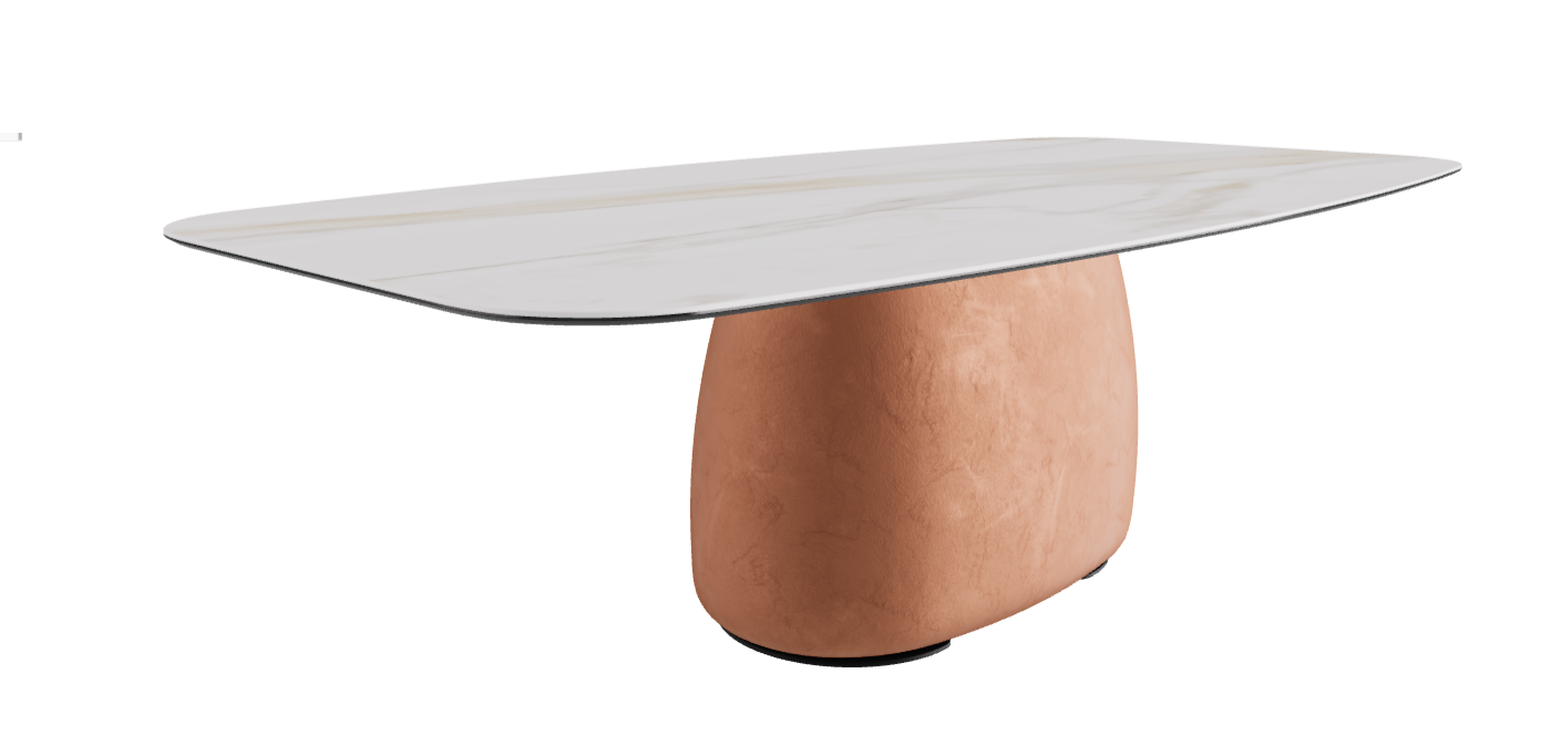 240x120x73.5h Barrel Shaped_Matt Golden Calacatta_Marrakech_Black Embossed