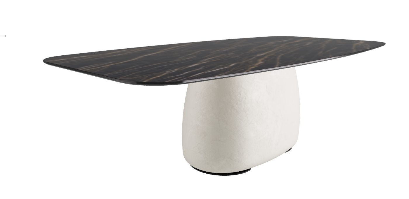 240x120x73.5h Barrel Shaped_Glossy Portoro_Oslo_Black Embossed