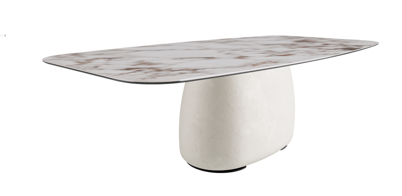 240x120x73.5h Barrel Shaped_Breccia_Oslo_Black Embossed