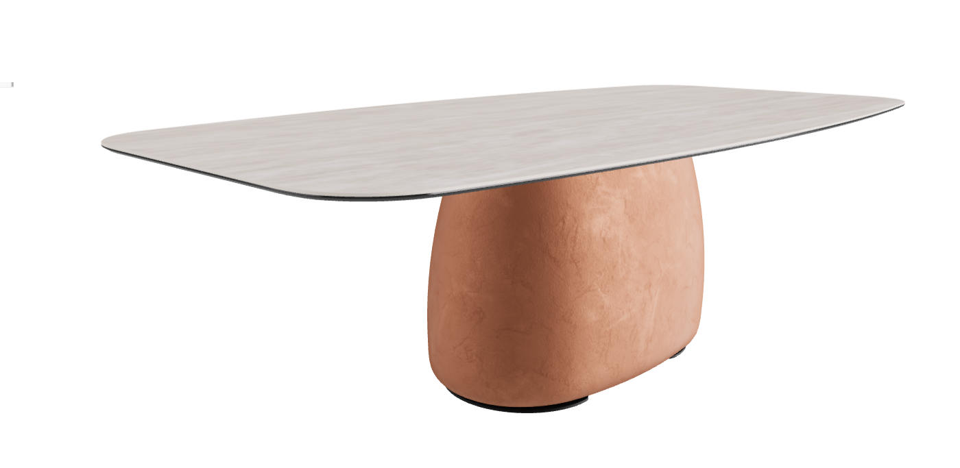 240x120x73.5h Barrel Shaped_Colosseo_Marrakech_Black Embossed