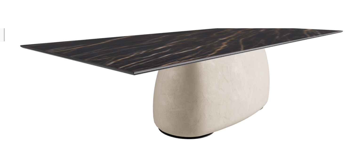 300x120x74h Rectangle Shaped_Matt Portoro_Cairo_Black Embossed