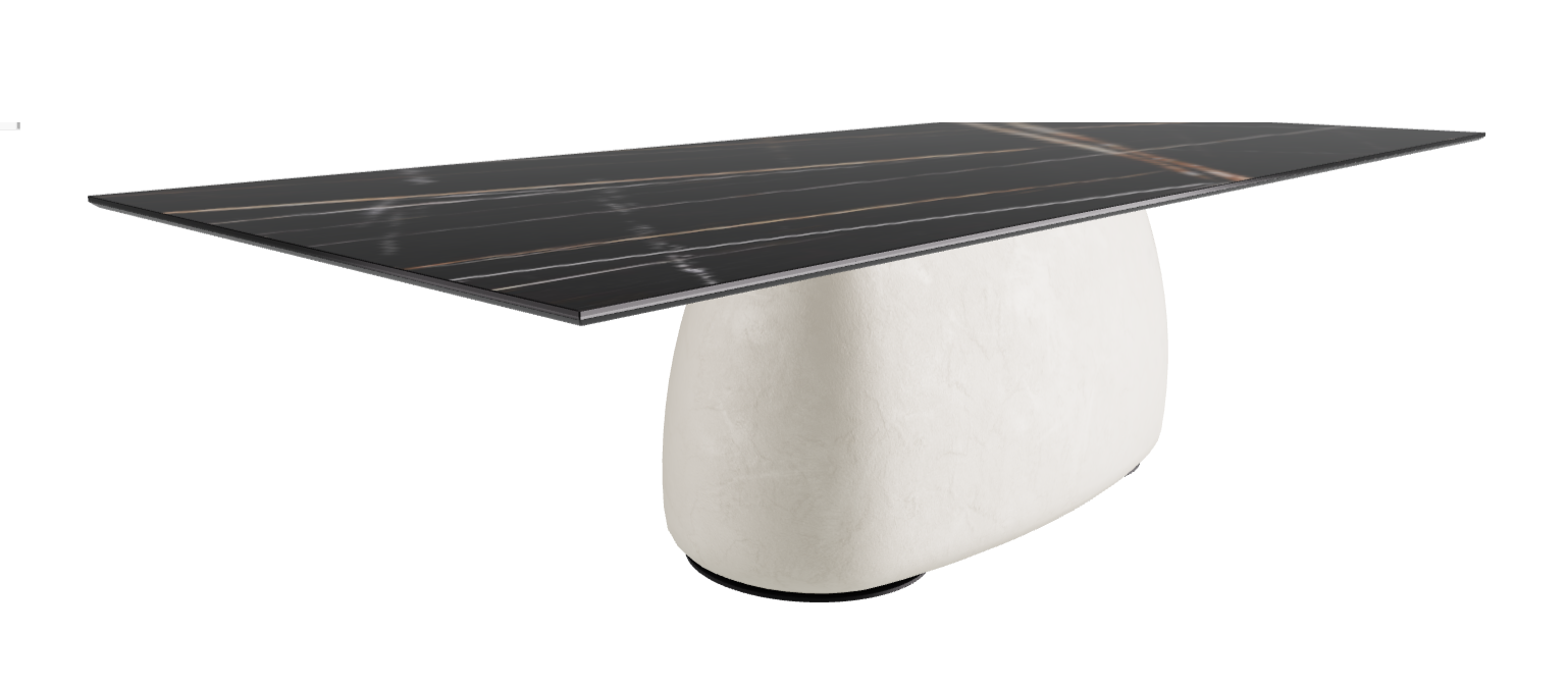 300x120x74h Rectangle Shaped_Glossy Sahara Noir_Oslo_Black Embossed