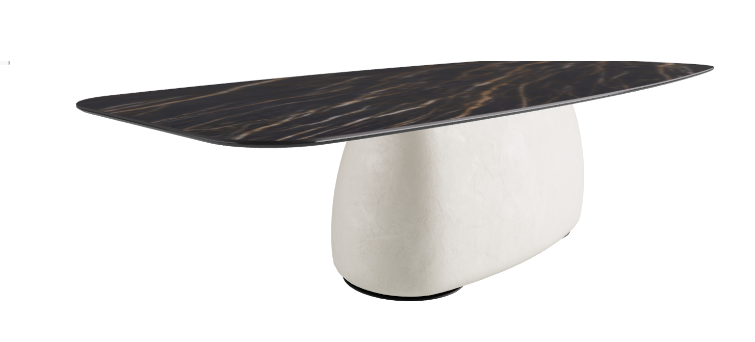 300x120x74h Barrel Shaped_Matt Portoro_Oslo_Black Embossed