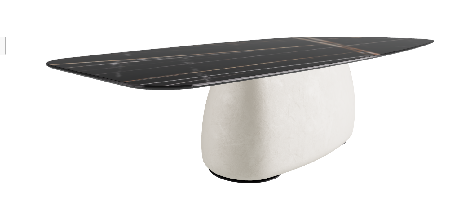 300x120x74h Barrel Shaped_Glossy Sahara Noir_Oslo_Black Embossed