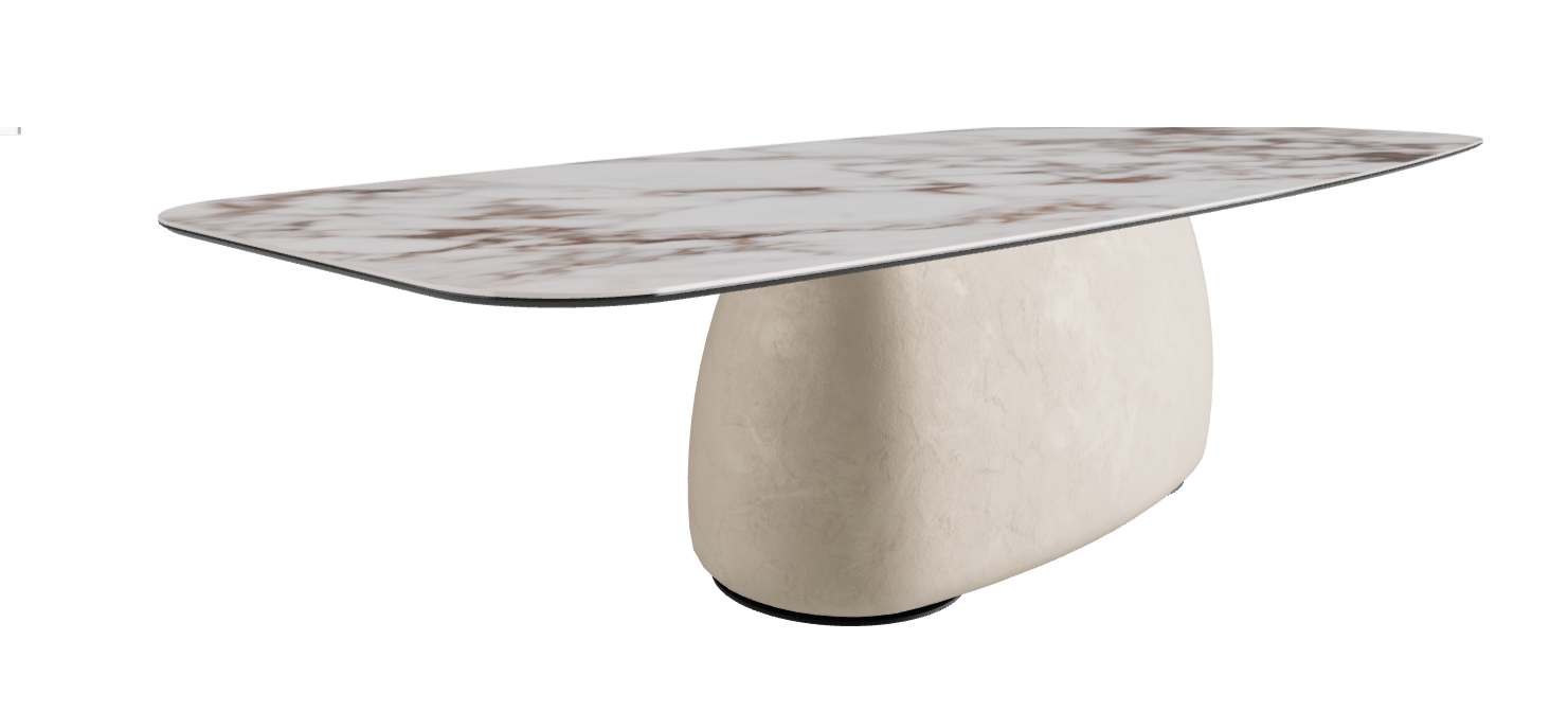300x120x74h Barrel Shaped_Breccia_Cairo_Black Embossed
