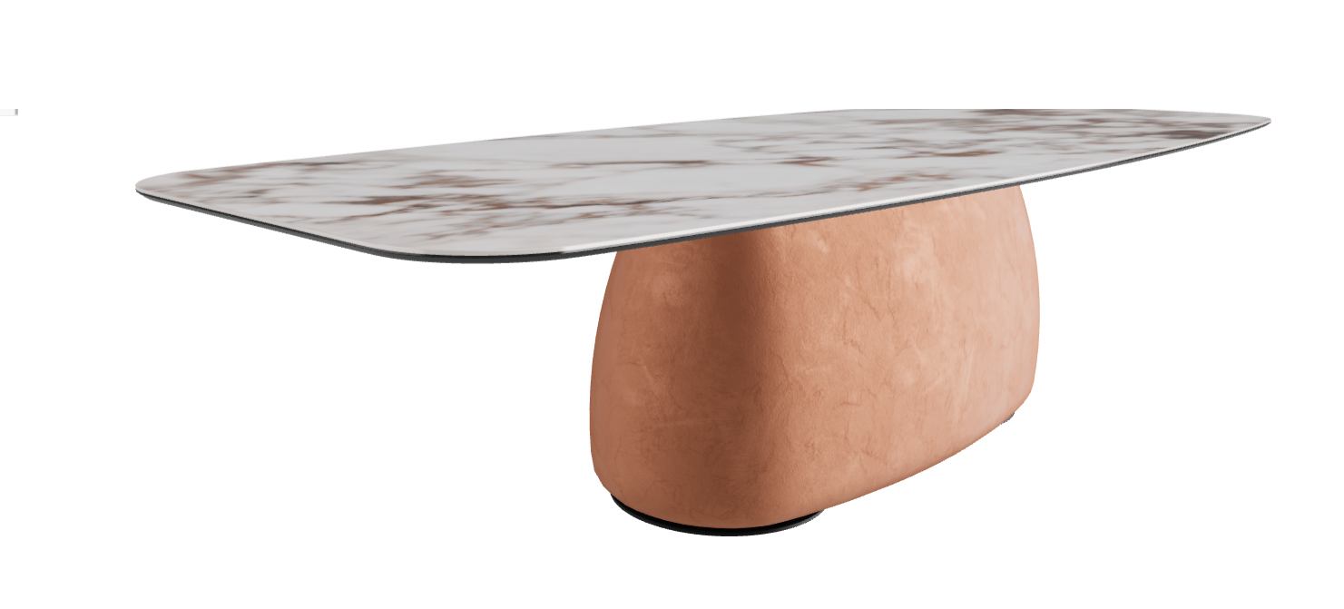 300x120x74h Barrel Shaped_Breccia_Marrakech_Black Embossed