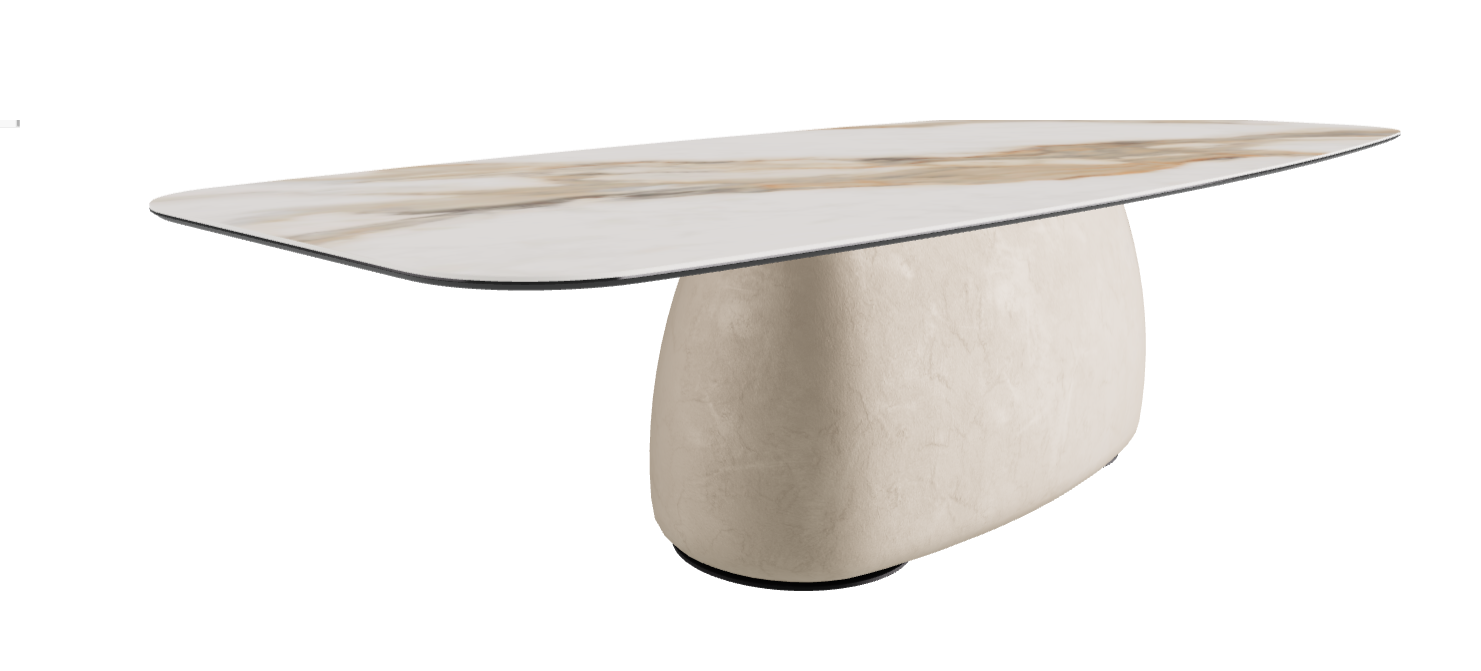 300x120x74h Barrel Shaped_Matt Borghini Calacatta_Cairo_Black Embossed