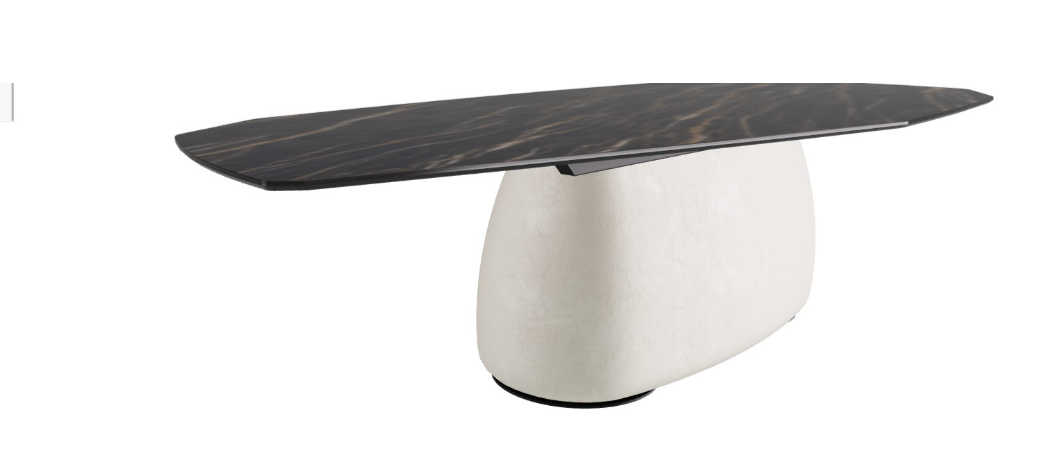300x130x74h Polygon Shaped_Glossy Portoro_Oslo_Black Embossed
