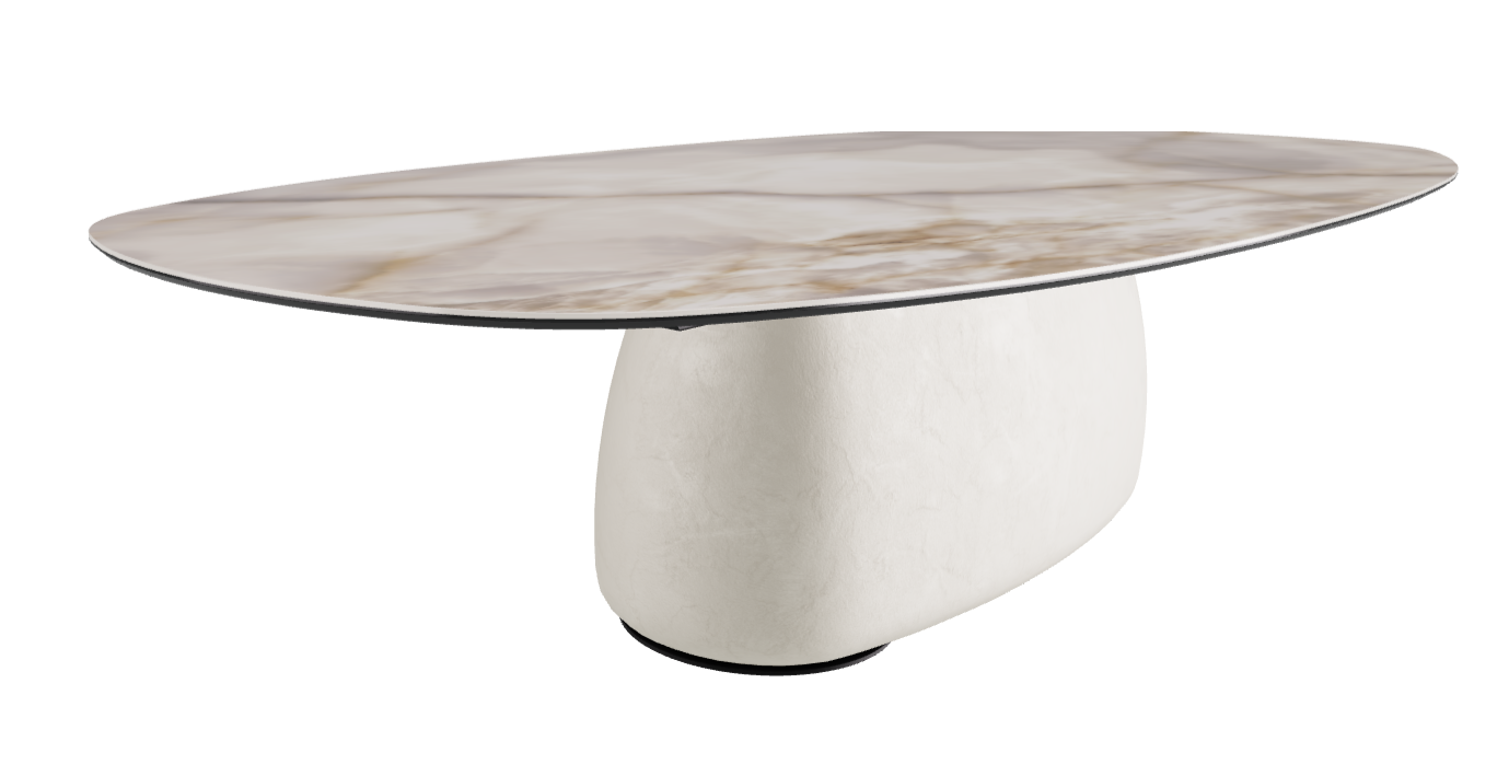 300x150x75h Biscuit Shaped_Alabastro_Oslo_Black Embossed