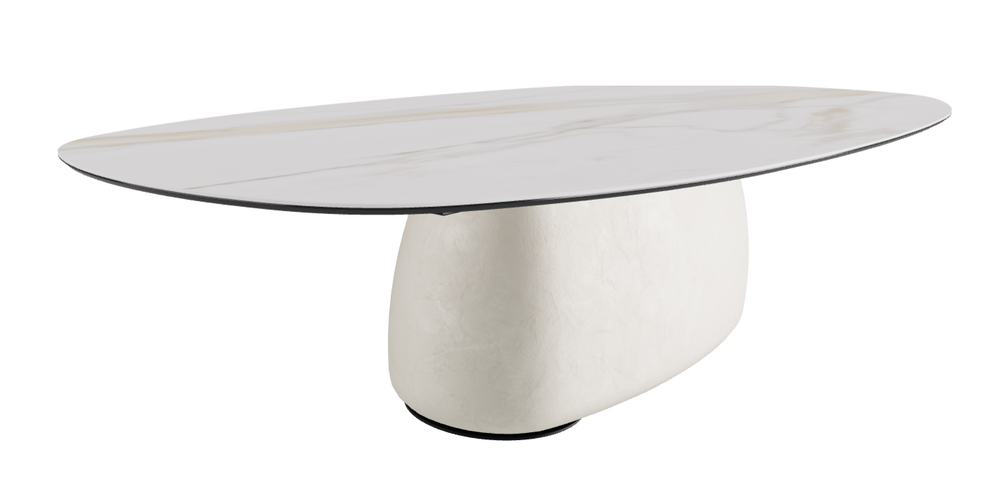 300x150x75h Biscuit Shaped_Matt Golden Calacatta_Oslo_Black Embossed