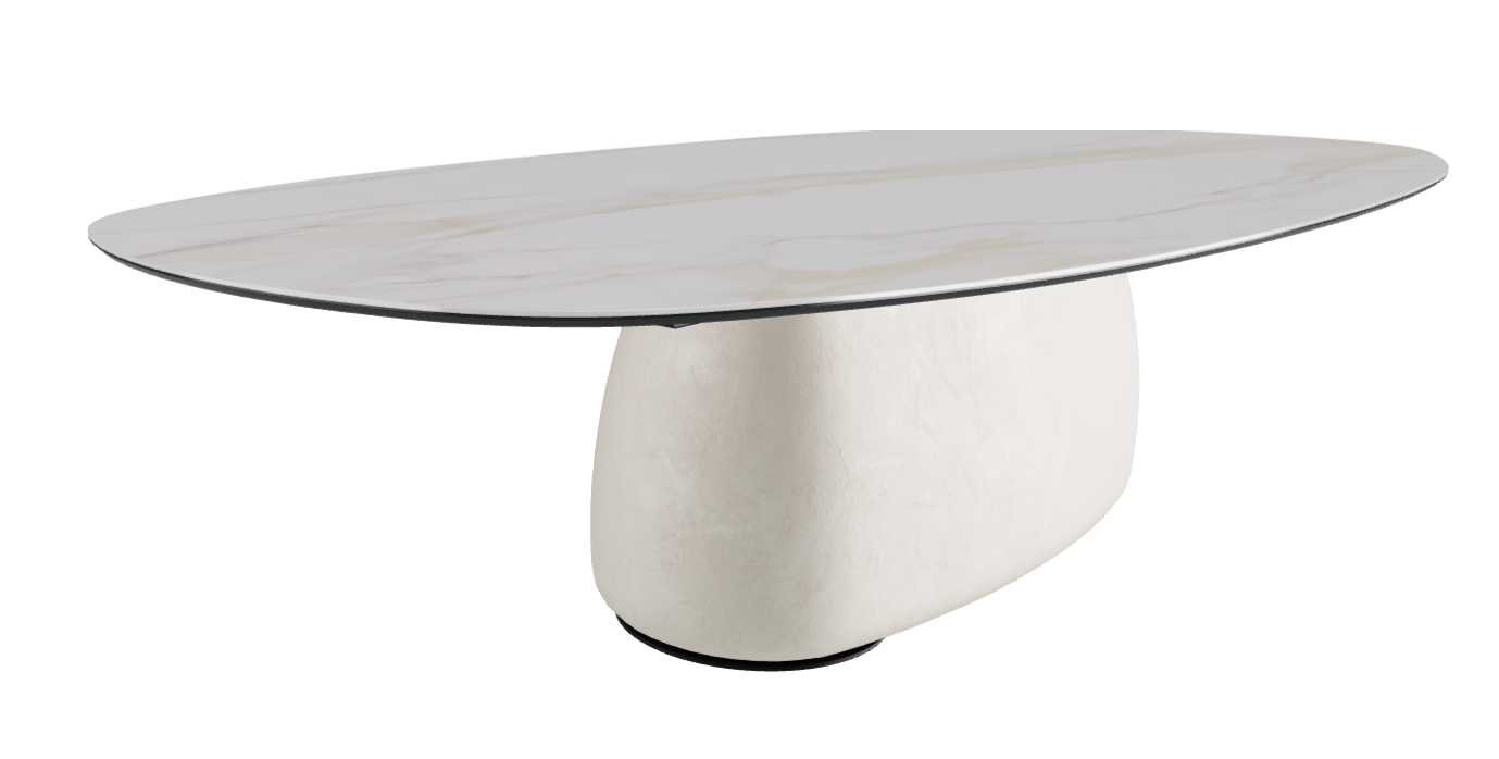 300x150x75h Biscuit Shaped_Glossy Golden Calacatta_Oslo_Black Embossed