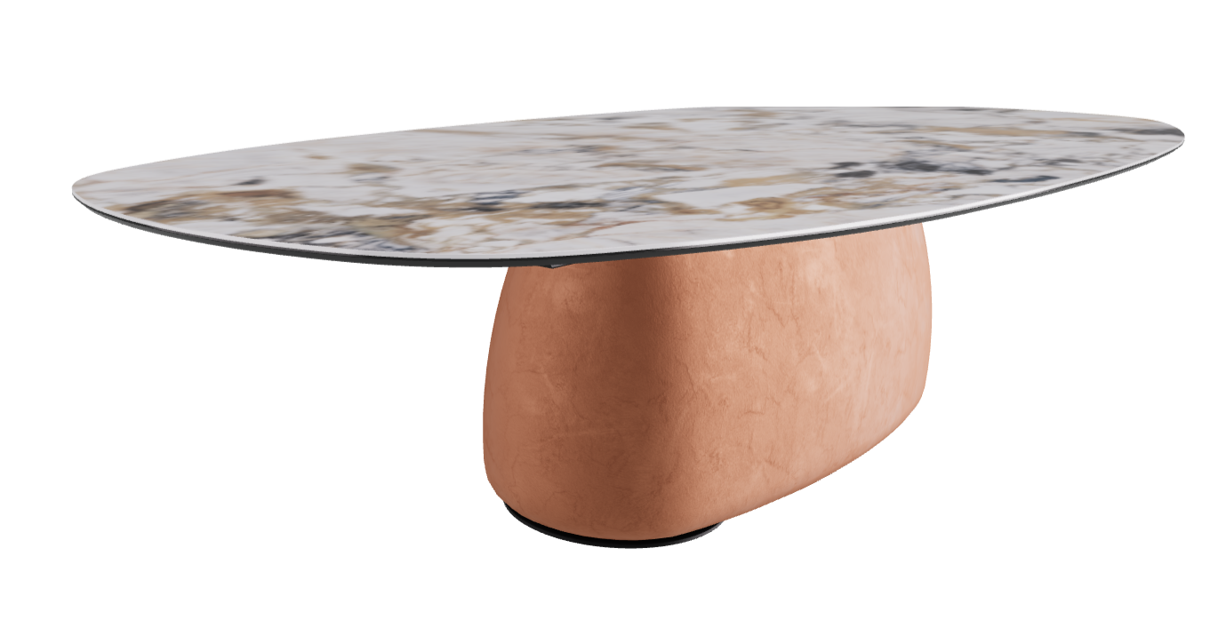 300x150x75h Biscuit Shaped_Makalu_Marrakech_Black Embossed