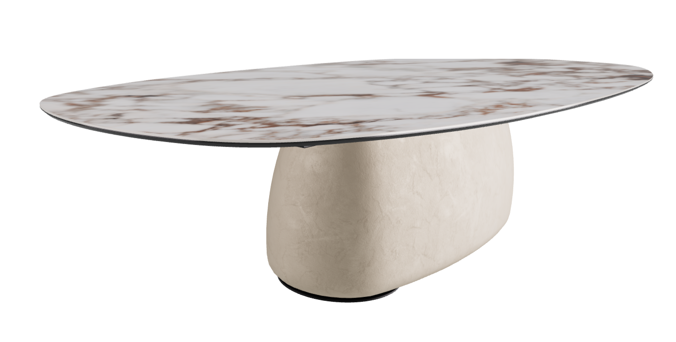 300x150x75h Biscuit Shaped_Breccia_Cairo_Black Embossed
