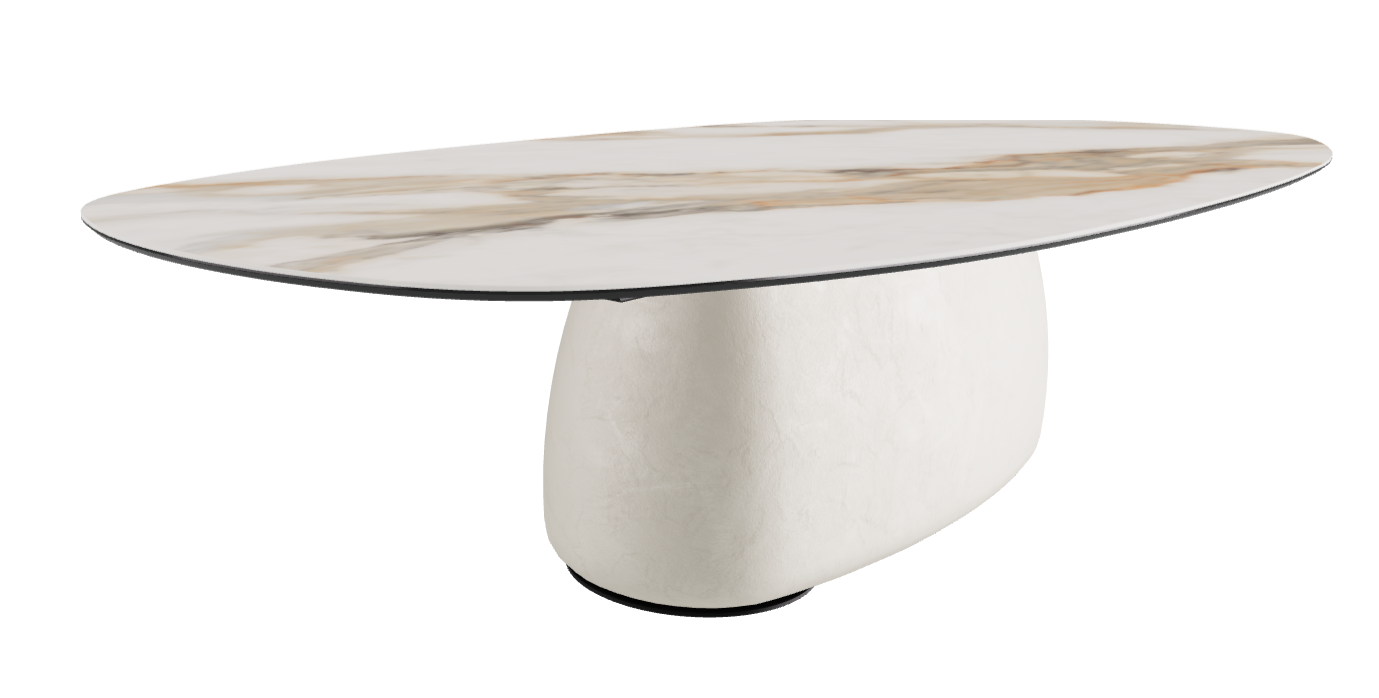 300x150x75h Biscuit Shaped_Matt Borghini Calacatta_Oslo_Black Embossed