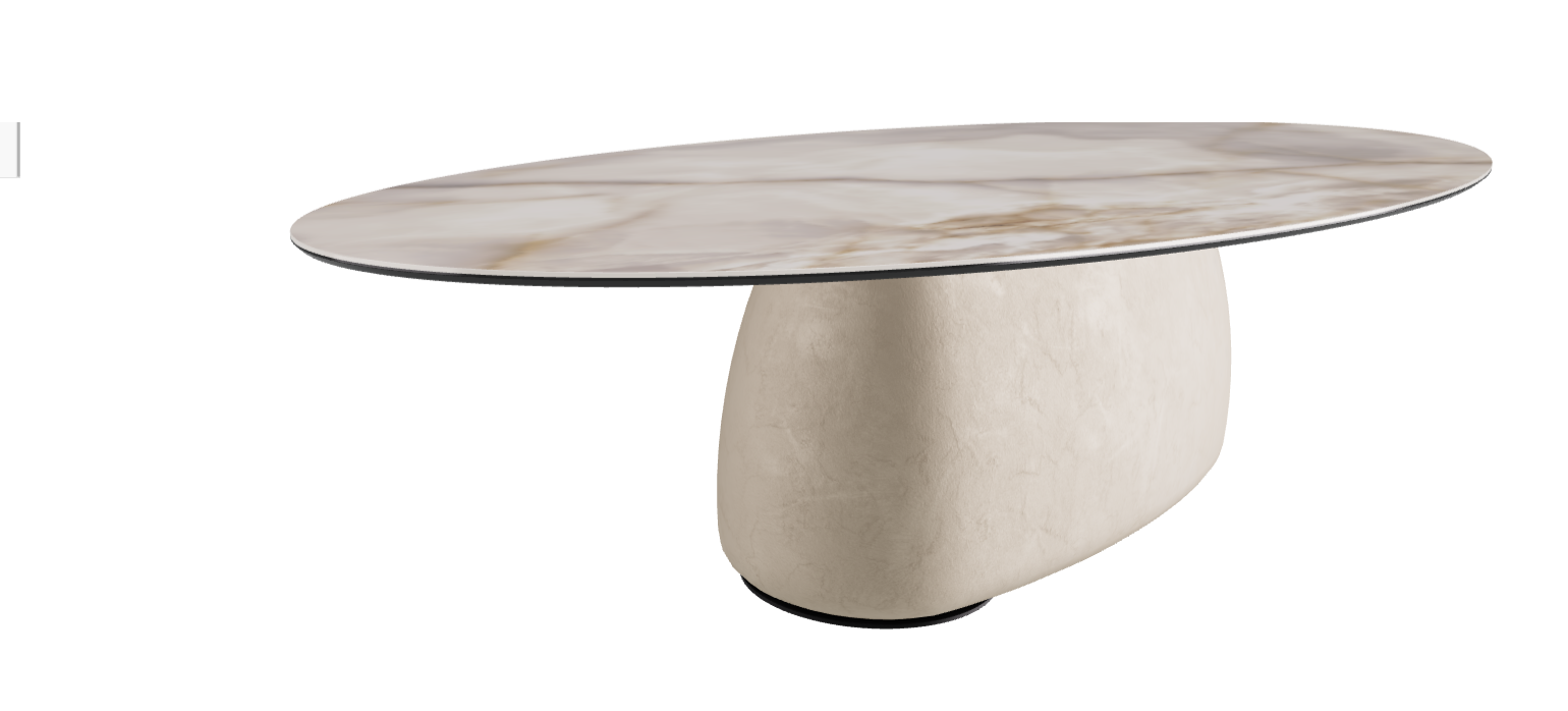 300x150x75h Oval Shaped_Alabastro_Cairo_Black Embossed