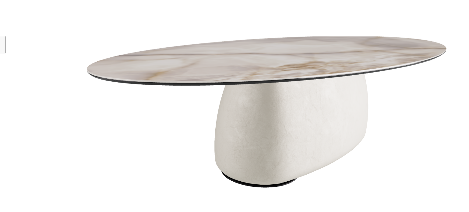 300x150x75h Oval Shaped_Alabastro_Oslo_Black Embossed