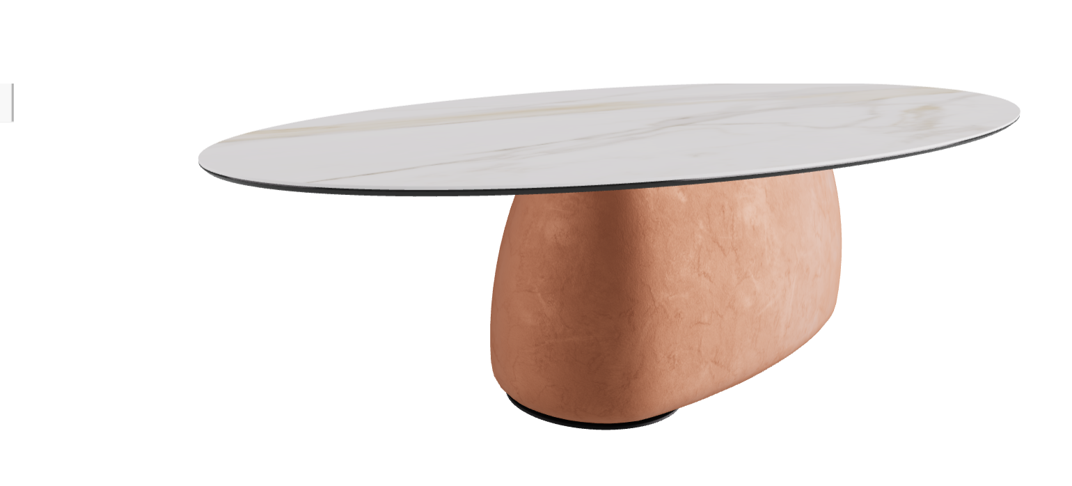 300x150x75h Oval Shaped_Matt Golden Calacatta_Marrakech_Black Embossed