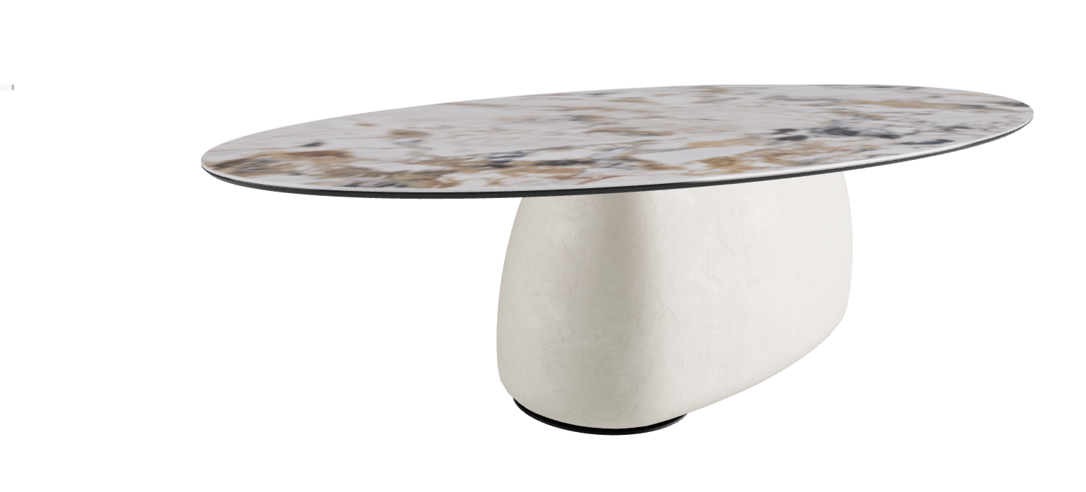 300x150x75h Oval Shaped_Makalu_Oslo_Black Embossed