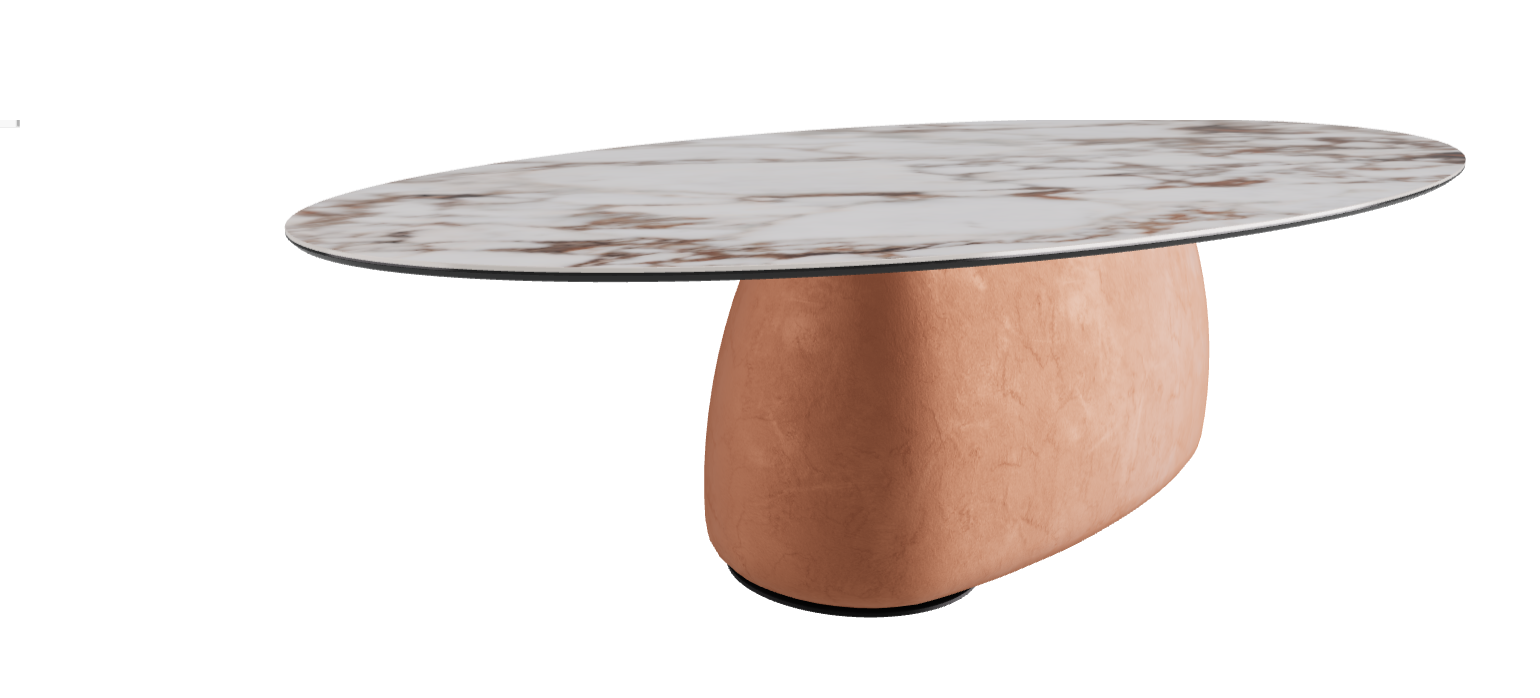 300x150x75h Oval Shaped_Breccia_Marrakech_Black Embossed