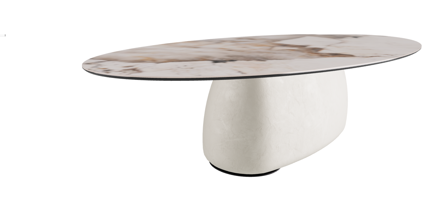 300x150x75h Oval Shaped_Corcovado_Oslo_Black Embossed