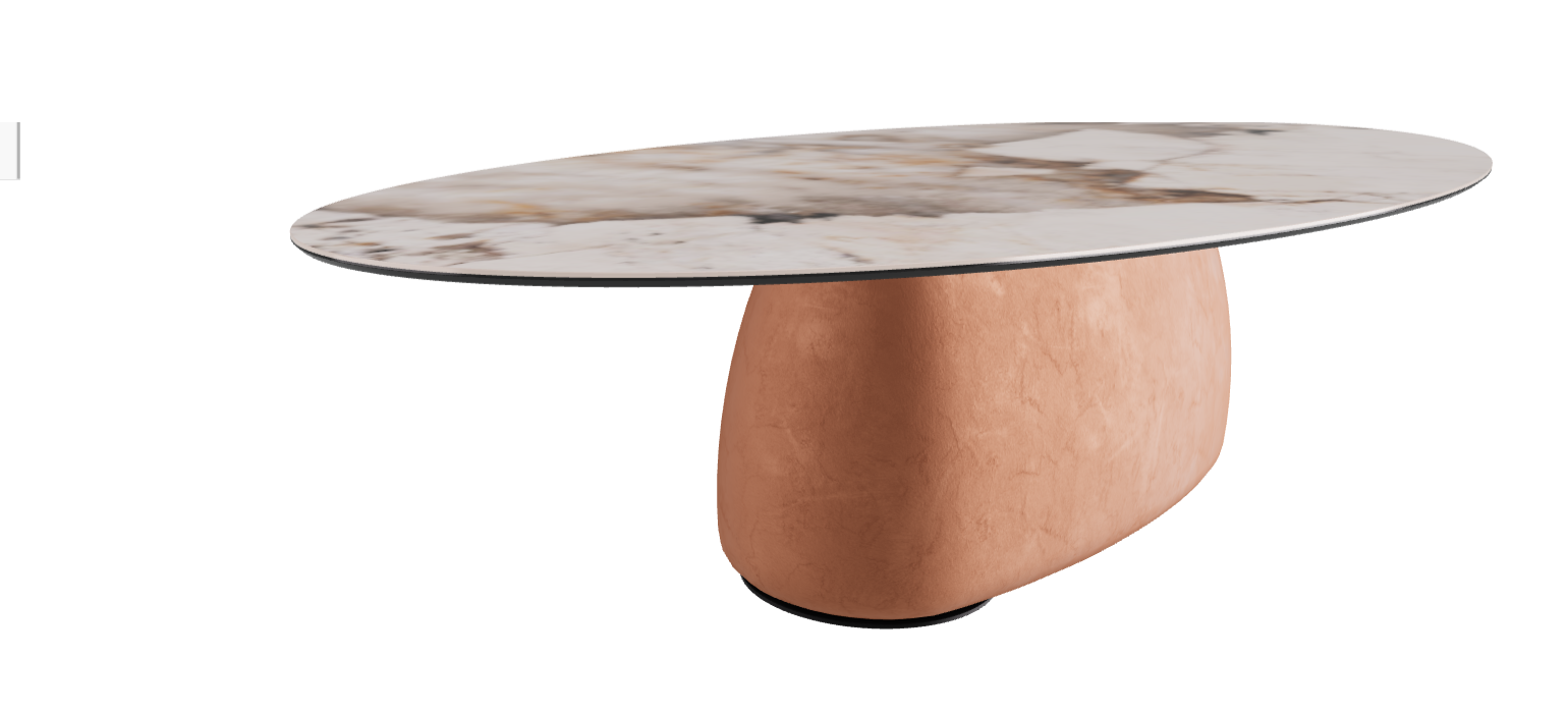 300x150x75h Oval Shaped_Corcovado_Marrakech_Black Embossed