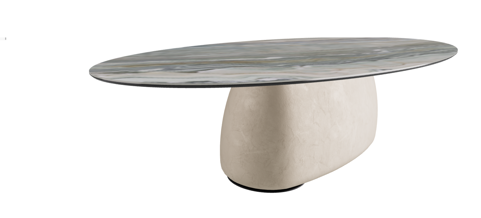 300x150x75h Oval Shaped_Kaindy_Cairo_Black Embossed