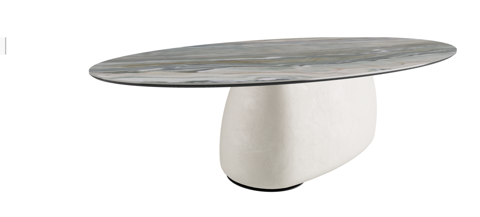 300x150x75h Oval Shaped_Kaindy_Oslo_Black Embossed